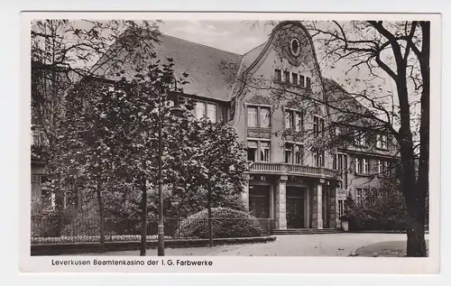 Leverkusen, Beamtenkasino der I.G. Farbwerke, ungebr. sw-Foto AK. #2422
