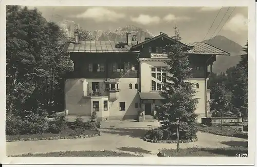 Berchtesgaden 1930, Leubner´s Hotel, gebr. sw- Ak. #2947