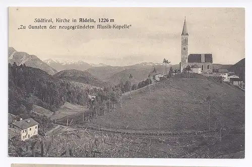 Italien, Aldein Aldino, Südtirol sw AK zu Gunsten d. Musikkapelle. #190