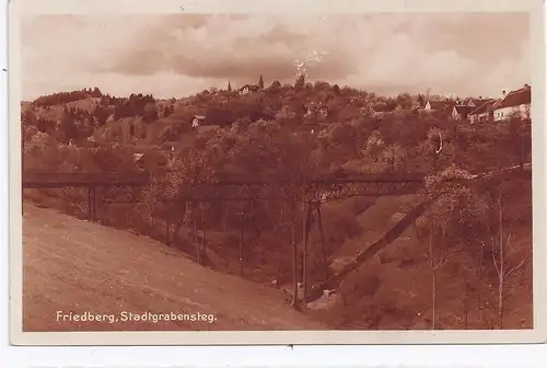 Steiermark, Friedberg Stadtgrabensteg, 1929 gebr. Foto-AK  #936