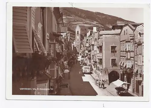 Italien 1938, Südtirol, Vipiteno Sterzing, gebr. sw  Foto AK. #1712