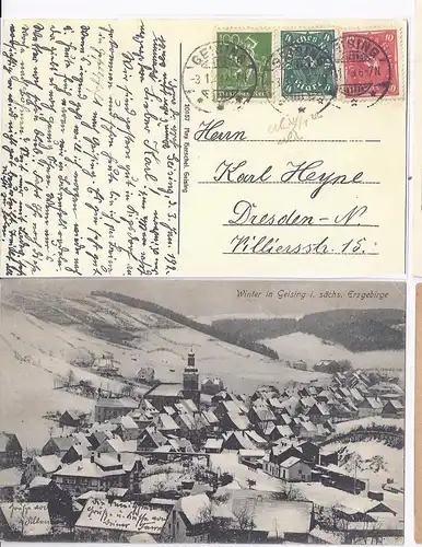 Geising Erzgebirge, sw Winter AK. #342