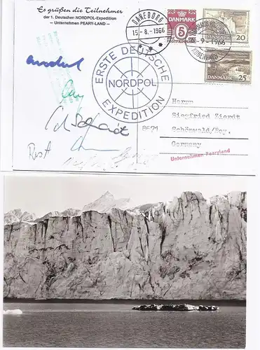 Grönland Arktis Polarpost, Peary Land, AK v.d. 1. dt. Nordpol Expedition. #345