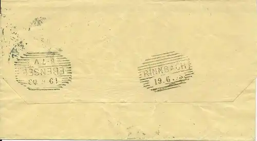 Bayern 1903, Ganzsache Streifband v. München n. Ebensee Ober- Österreich. #S303