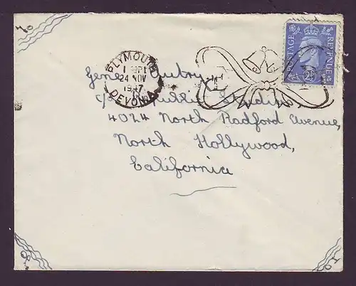 Gene Autry, GB Brief v. 1947 an seine Warner Bros. Adresse. #944