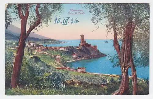 Italien, Malcesine, Lago di Garda, Gardasee, gebr. Farb AK. #1834