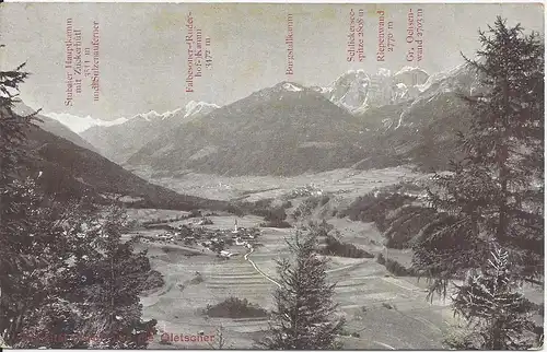 Italien, Südtirol, Stubaital u.d. Gletscher, ungeb sw-AK. Eisenbahn Text! #1639