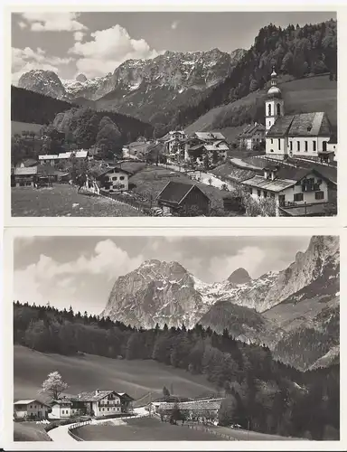 Ramsau, Gasthof Datzmann u. gesamt, 2 alte ungebr. sw-AKs. #2054