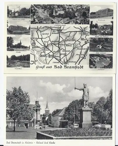 Bad Bramstedt, 2 ungebr. sw-AK , u.a. Gasthaus, Wildbad etc. #1355