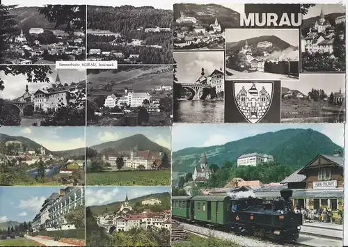 Österreich, Murau Steiermark, 4 AK (u.a. Bahnhof), alle nach Australien!! #659