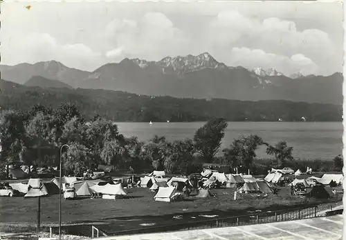  Österreich, Kärnten, Töschling Wörthersee, Zeltplatz Wallerwirt, gebr. Foto AK