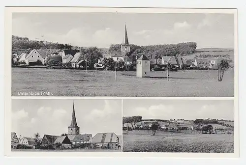 Unternbiberg i. Mfr., ungebr. sw AK "G. Hufnagel Bäckerei, Kolonialwaren"