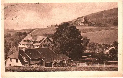 Langackern b. Freiburg, Gasthaus Zum Engel, 1923 gebr. sw AK