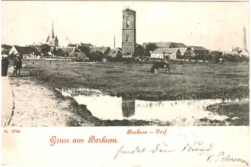 Borkum, 1899 gebr. Gruss aus...sw-AK.