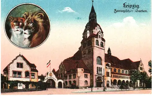 Leipzig Zoo, ungebr. Farb-AK.