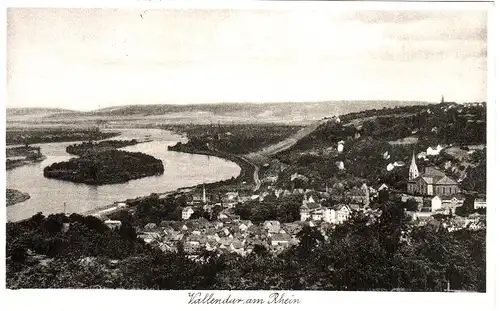 Vallendar am Rhein, gebr. sw-AK.