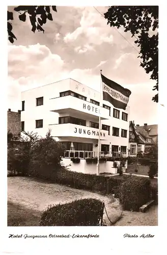 Eckernförde, Hotel Jungmann, ungebr. sw-AK.