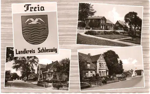 Treia, Lkr. Schleswig, gebr. Mehrbild-sw-AK.