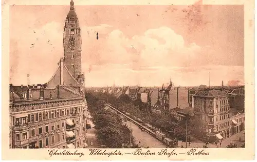 Berlin Charlottenburg, Wilhelmsplatz, 1929 gebr. sw-AK.