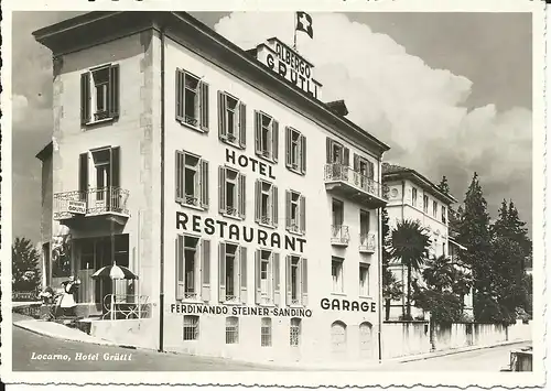 Locarno, Hotel-Restaurant Grütli, gebr. sw