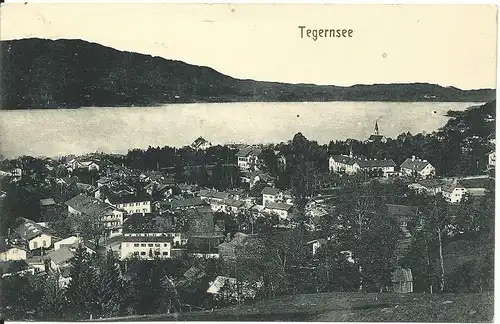 Tegernsee, Gesamtansicht, 1919 gebr. sw-AK. 