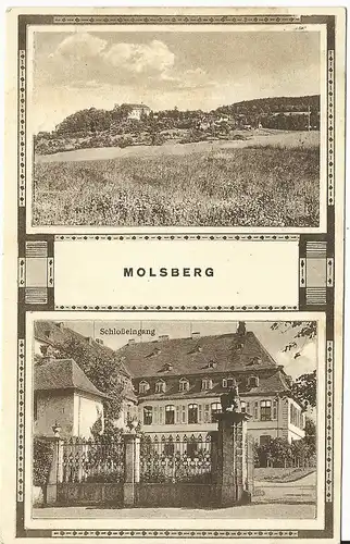 Molsberg, 1927 gebr. sw AK m. Art Deco Rahmen!