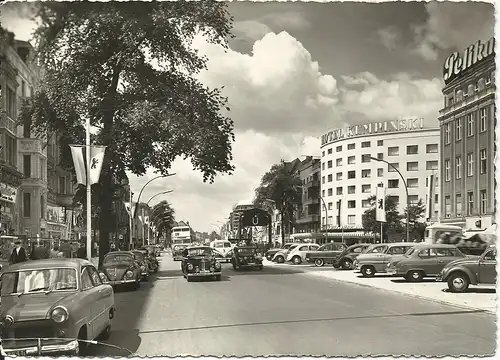 Berlin Kurfürstendamm, Hotel Kempinski m. Autos, 1960 gebr. sw-AK