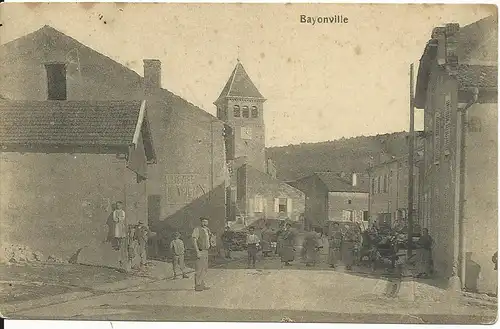 Frankreich, Bayonville, 1917 per Feldpost gebr. sw-AK
