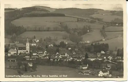 Sommerfrische Krumbach, NÖ, 1943 gebr. sw AK 