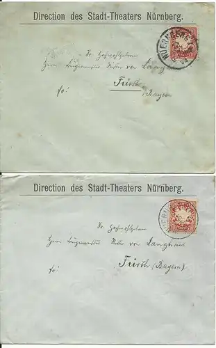 Bayern 1898, 2 Brief v. Stadttheater Nürnberg a.d. Bürgermeister v. Fürth