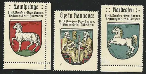 Hannover, Wappen Elze, Lamspringe, Hardegsen, 3 Reg.Bez. Hildesheim Marken