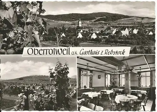 Oberrottweil a.K., Gasthaus z. Rebstock, ungebr. sw-AK 