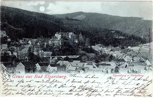 Gruss aus Bad Elgersburg, 1898 gebr. Mondschein-AK 