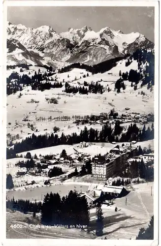 Schweiz, Chesières-Villars en hiver, 1939 gebr. sw-AK