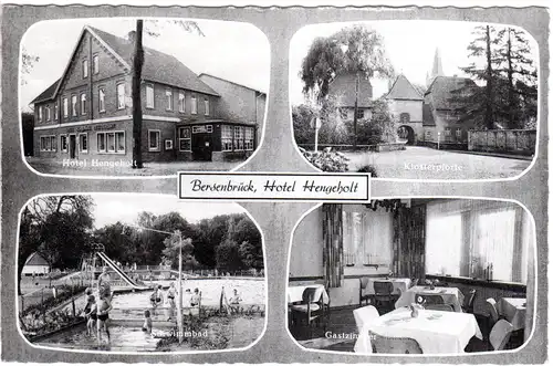 Bersenbrück, Hotel Hengeholt m. Schwimmbad, gebr. sw-AK