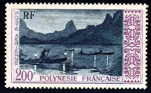 Franz. Polynesien 13**, 200 F. Nachtfischer, postfrischer Höchstwert 