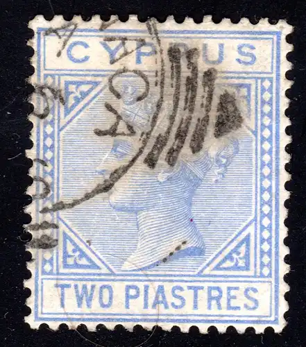 Zypern 11, sauber gestempelte 2 Pia. m. WZ CC