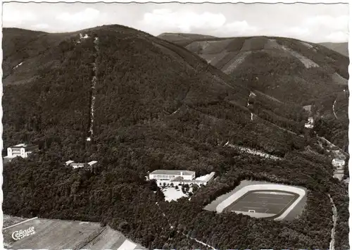 Edenkoben, Sesselbahn m. Sportschule, 1967 gebr. sw-AK