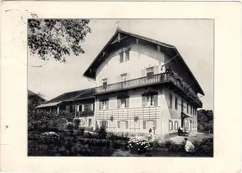 Grafenaschau Murnau, Baustein Karte,1935 gebr. sw-AK