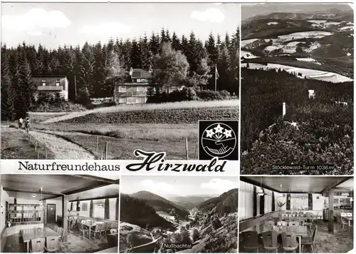 Oberkirnach, Naturfreundehaus Hirzwald, gebr. sw Foto-AK
