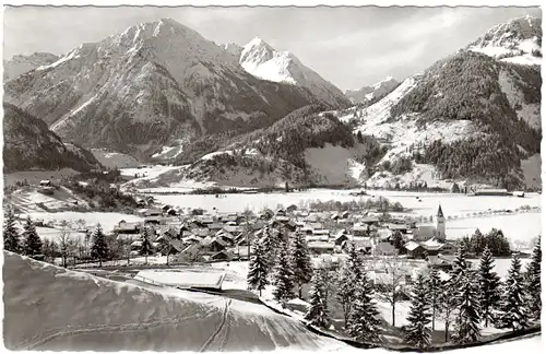 Bad Oberdorf, Winterkarte, 1956 gebr. sw Foto-AK