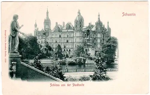 Schwerin Schloss, ungebr. sw -AK