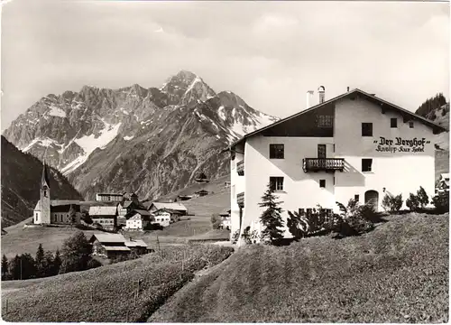 Österreich, Kl. Walsertal, Hirschegg Hotel Berghof, 1959 gebr. sw-AK 