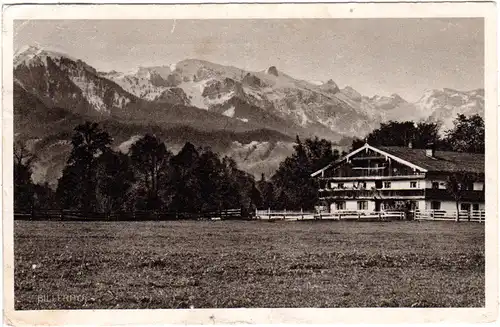 Bad Tölz Billerhoff m. Benediktenwand, 1930 gebr. sw-AK