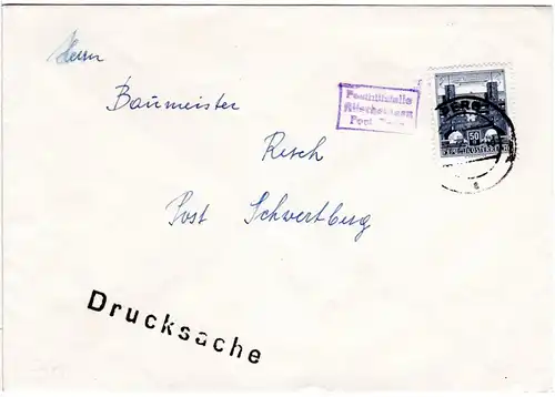 Österreich 1961, 50 Gr. auf Brief m. R1 Posthilfstelle ALLERHEILIGEN Post PERG