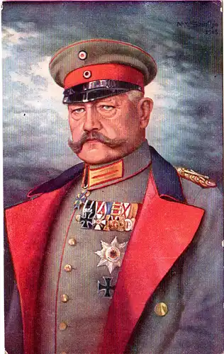 Generalfeldmarschall von Hindenburg, ungebr. Farb-AK 