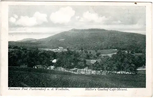 Österreich, Baunzen Post Purkersdorf m. Müller´s Gasthof, 1928 gebr. sw-AK