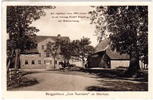 Hahnenklee, Gasthaus Jagdhaus Auerhahn, 1927 ab Goslar gebr. sw-AK