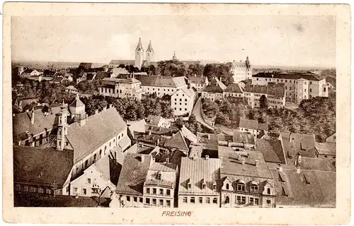 Freising, Bilck vom Kirchturm, ungebr. sw-AK