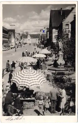 Fürstenfeldbruck, Markt u. Personen, 1955 gebr. sw-AK
